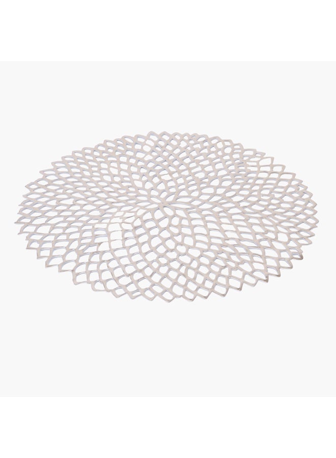Lucy Round Shaped Placemat White 40cm - Image 1